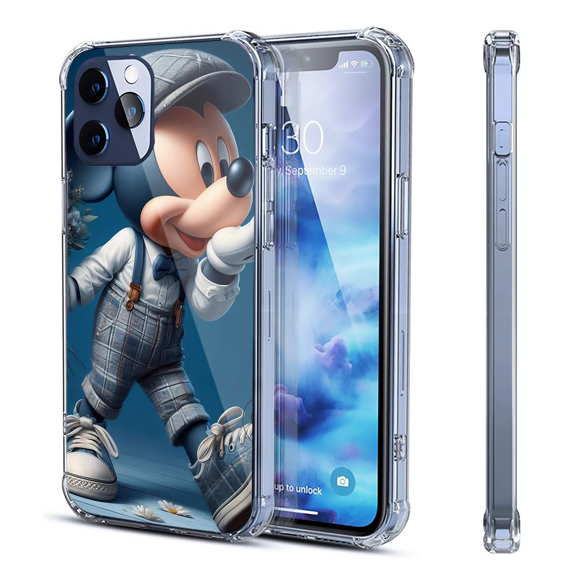 ミッキーマウス Mickey Mouse 【iPhone 12シリーズ対応】透明スマホケース（クリアソフトケース）
